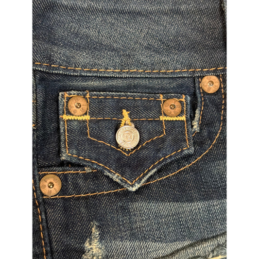 TRUE RELIGION Size 25 "JOEY CUT-OFF" Jean Shorts
