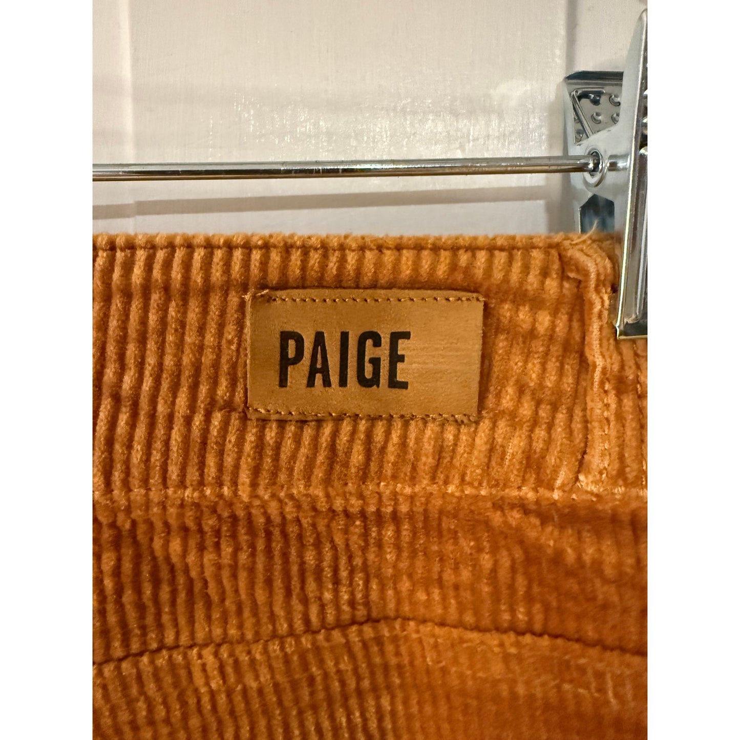Paige Burnt Orange Corduroy Jeans Huxton Ankle size 28