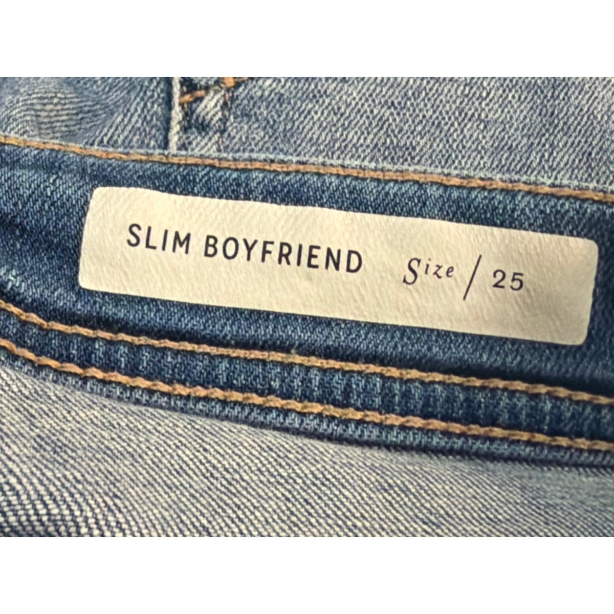 Pilcro Anthropologie Slim Boyfriend Jeans Womens 25 Light Wash Side Stripe Tape
