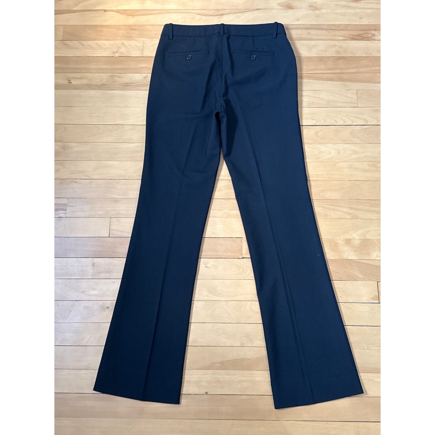 Theory Custom Max 2 Trousers Size 4 Black Pants Made in USA Slim Bootcut EUC