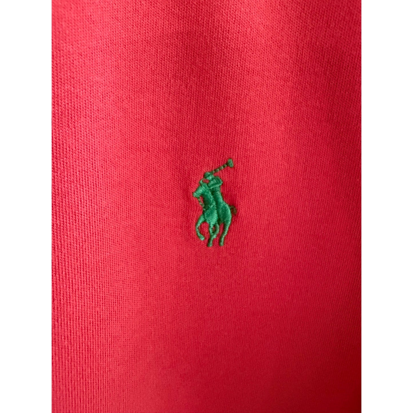 Polo Ralph Lauren Red Polo Shirt Men's Green Pony Large