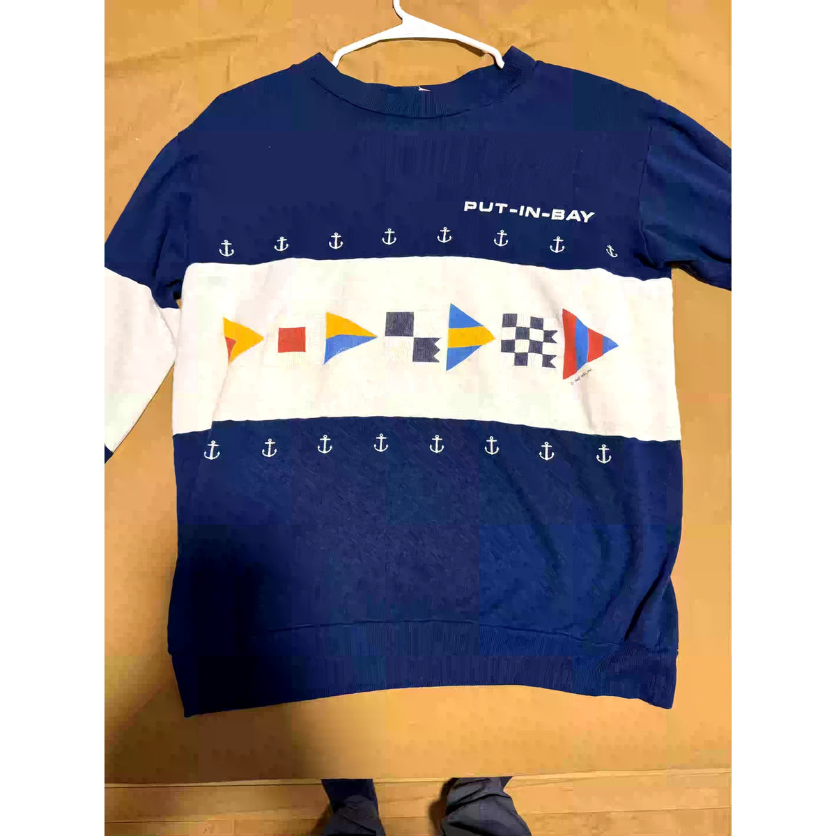 Vintage Yacht-wear Blue Sweatshirt "Put-in-bay" Medium
