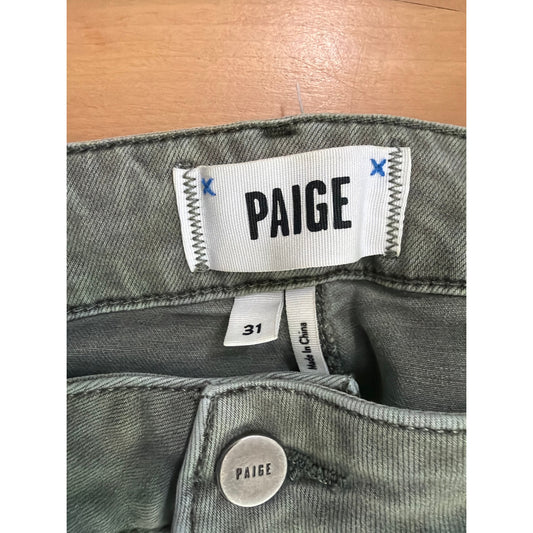 Paige Size 30 Slim Fit Green Cargo Jean