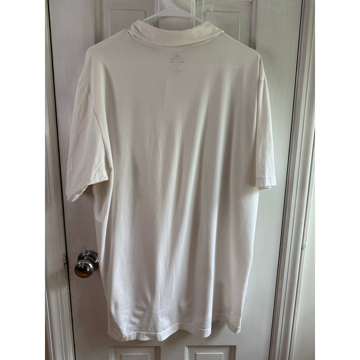 Peter Millar White Polo Shirt Regular Fit with Pocket Men's Large EUC