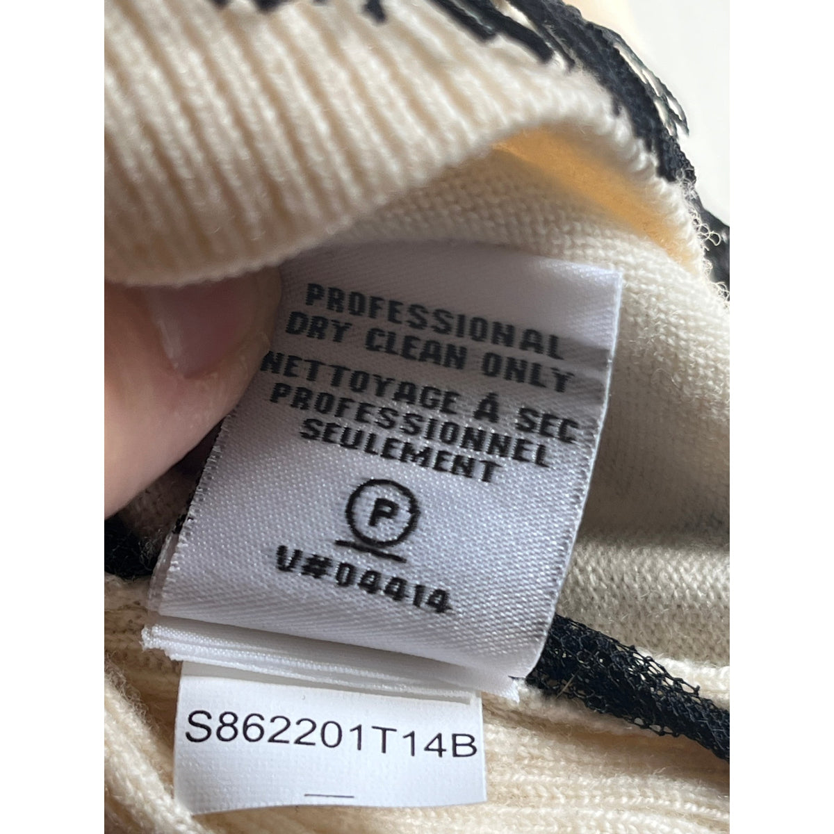 🕯️🕊️ DVF Diane von Furstenberg Ivory Wool Blend Lace Trim Sweater Size M/P