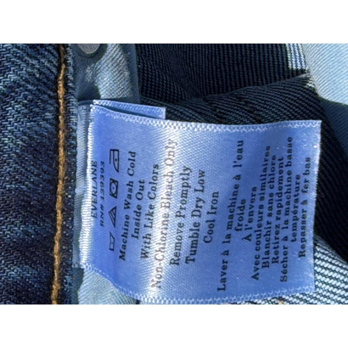 Everlane The Way-High Jean Size 28 High Rise Distressed Blue Denim Pants 28x29