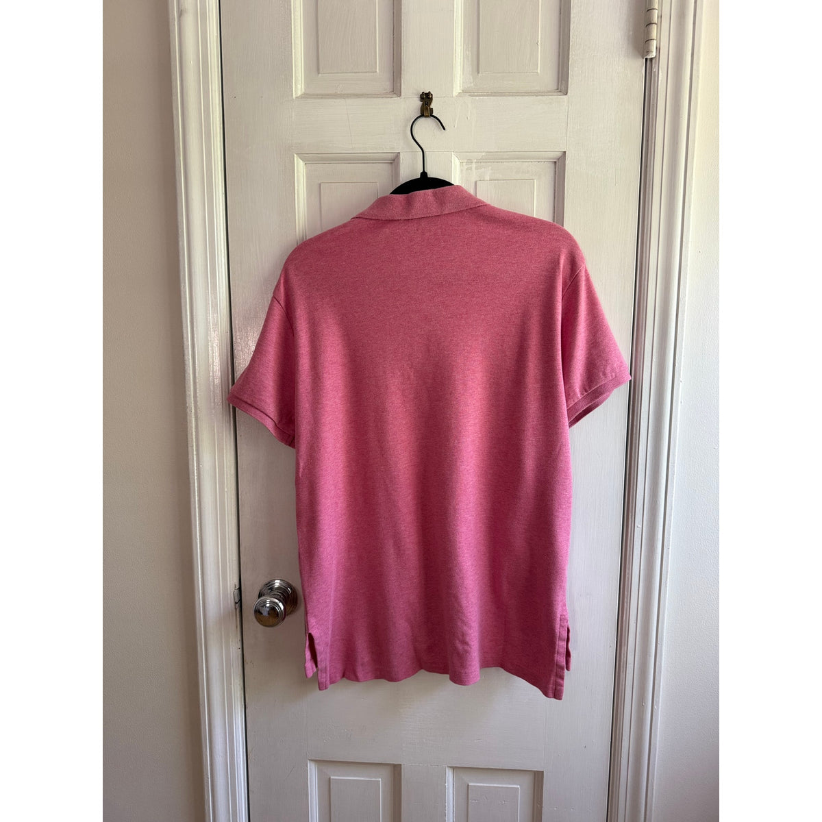 Vintage Polo Ralph Lauren Pink Mesh Polo Shirt Men's Medium EUC Blue Pony
