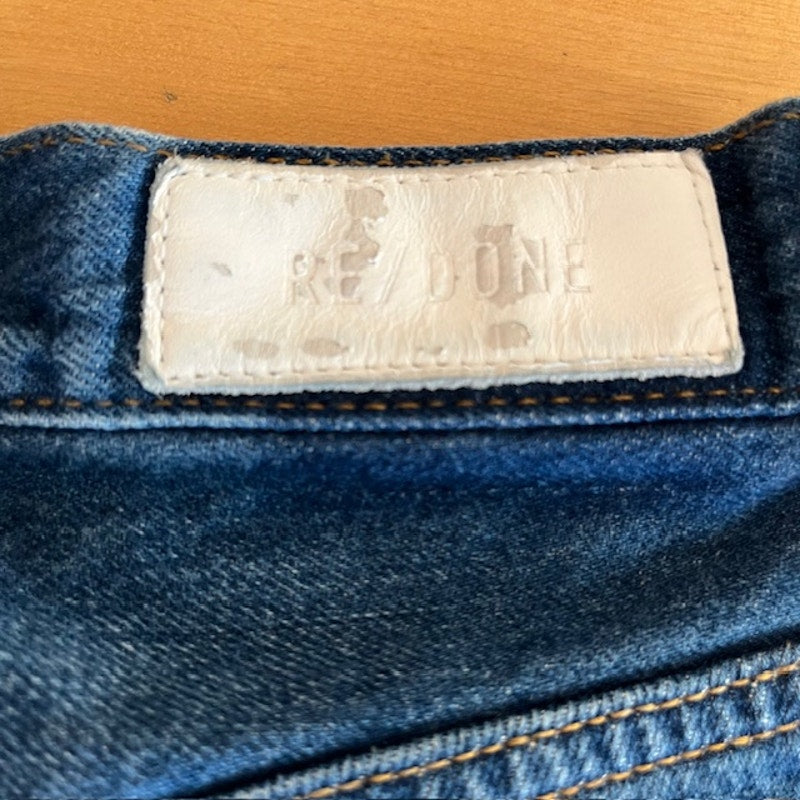 Re/done 70s ultra high rise wide leg jeans, size 27