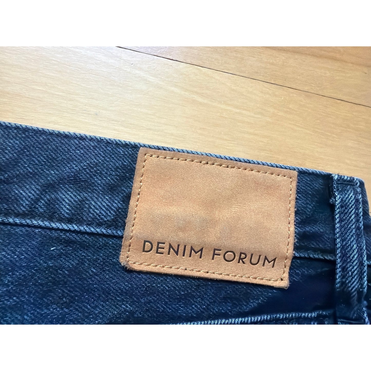 Denim Forum Size 31 The Marlo High-Rise Black Straight Leg Jeans