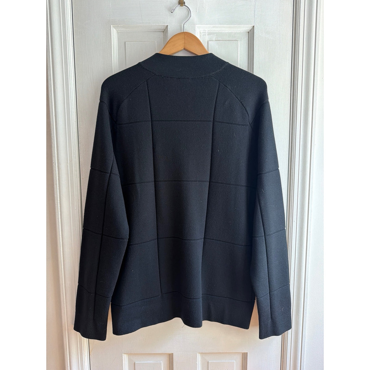A|X Armani Exchange Grid Knit Zip Cardigan Sweater XL