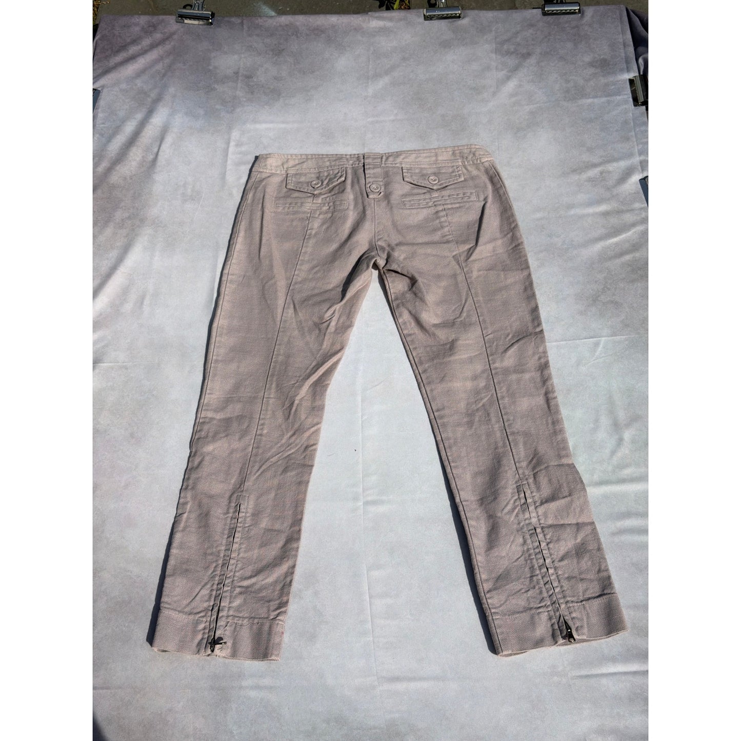 Patrizia Pepe Size 44 Low Rise Light Pink Ankle Zipper Pants