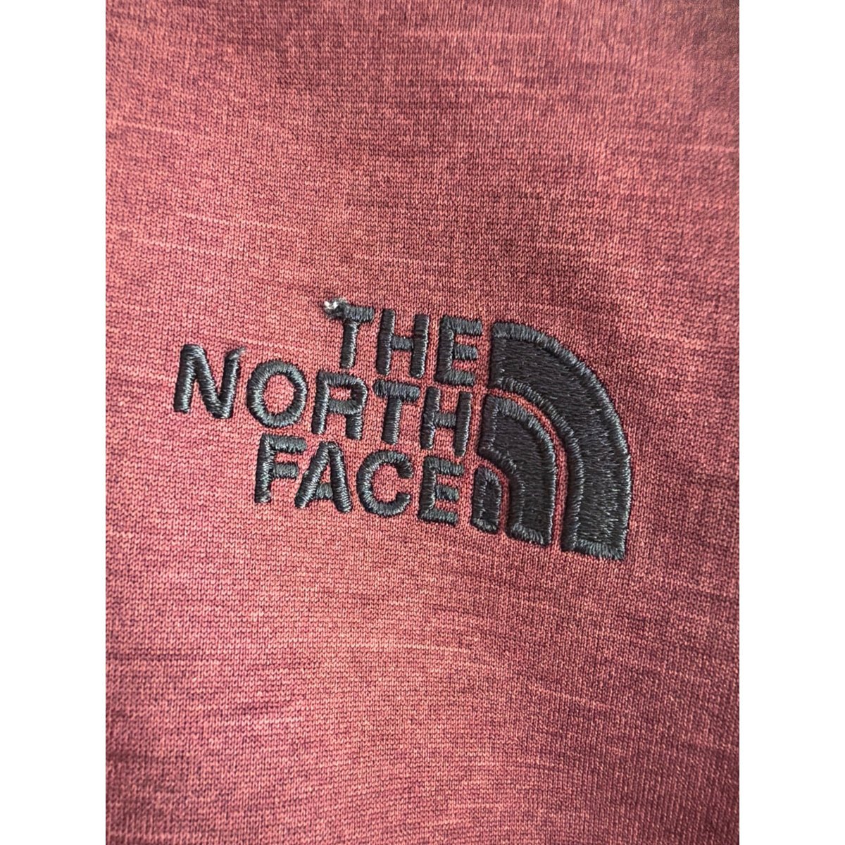 he North Face Heather Maroon Full Zip Fleece Jacket Small