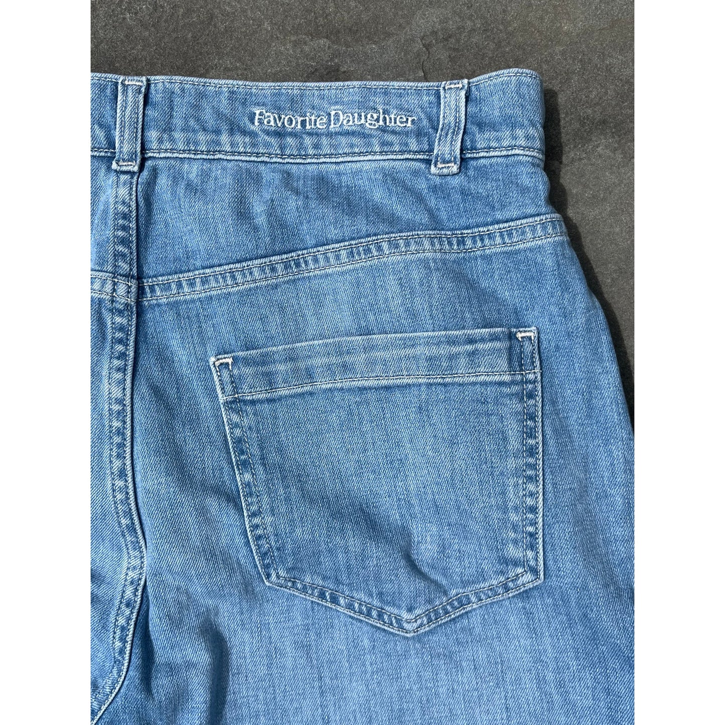 Favorite Daughter The Jordie Super High Rise Wide Leg Jeans Blue Size 30