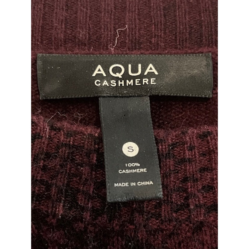 Aqua Cashmere Snake Print Burgundy Size Small