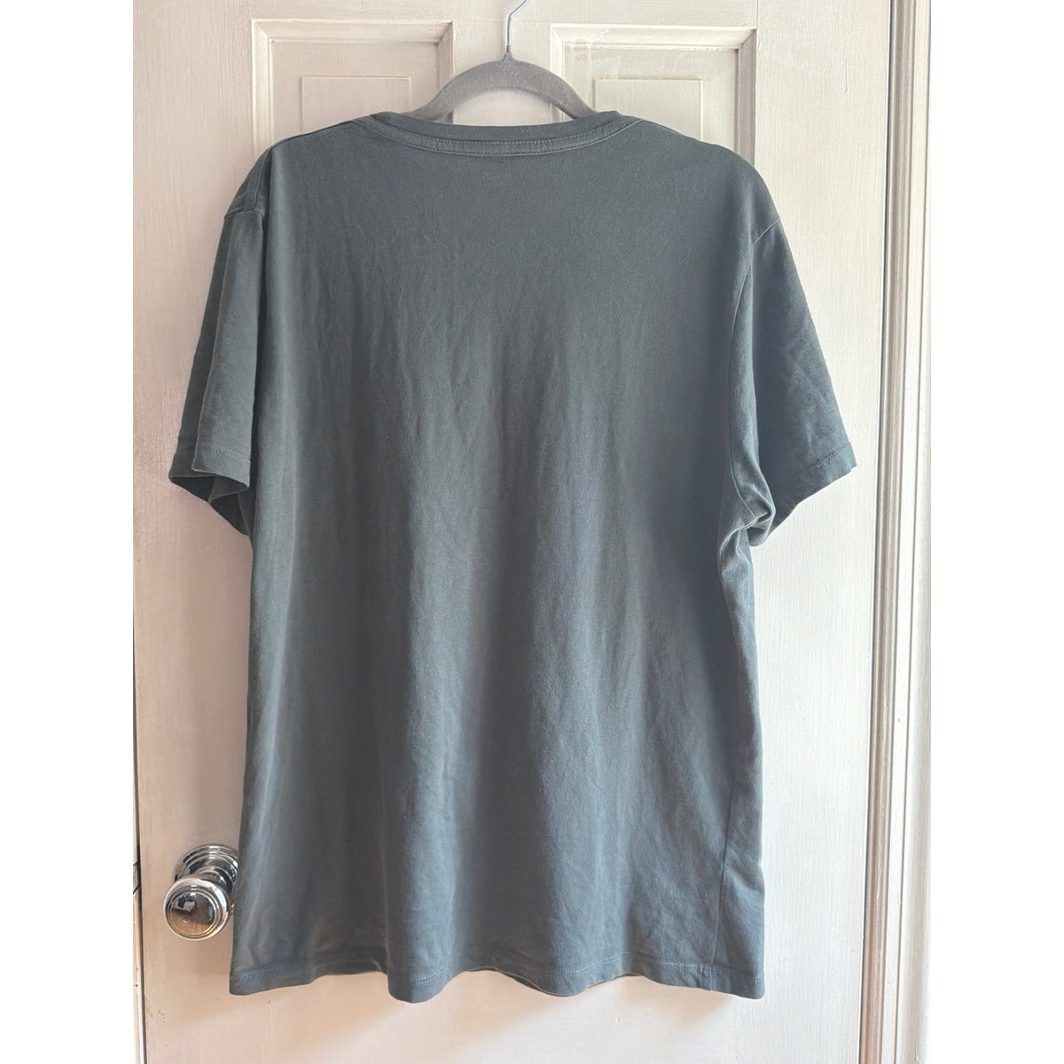 AllSaints Brace Slim Fit Charcoal Grey Organic Cotton T-Shirt Size L