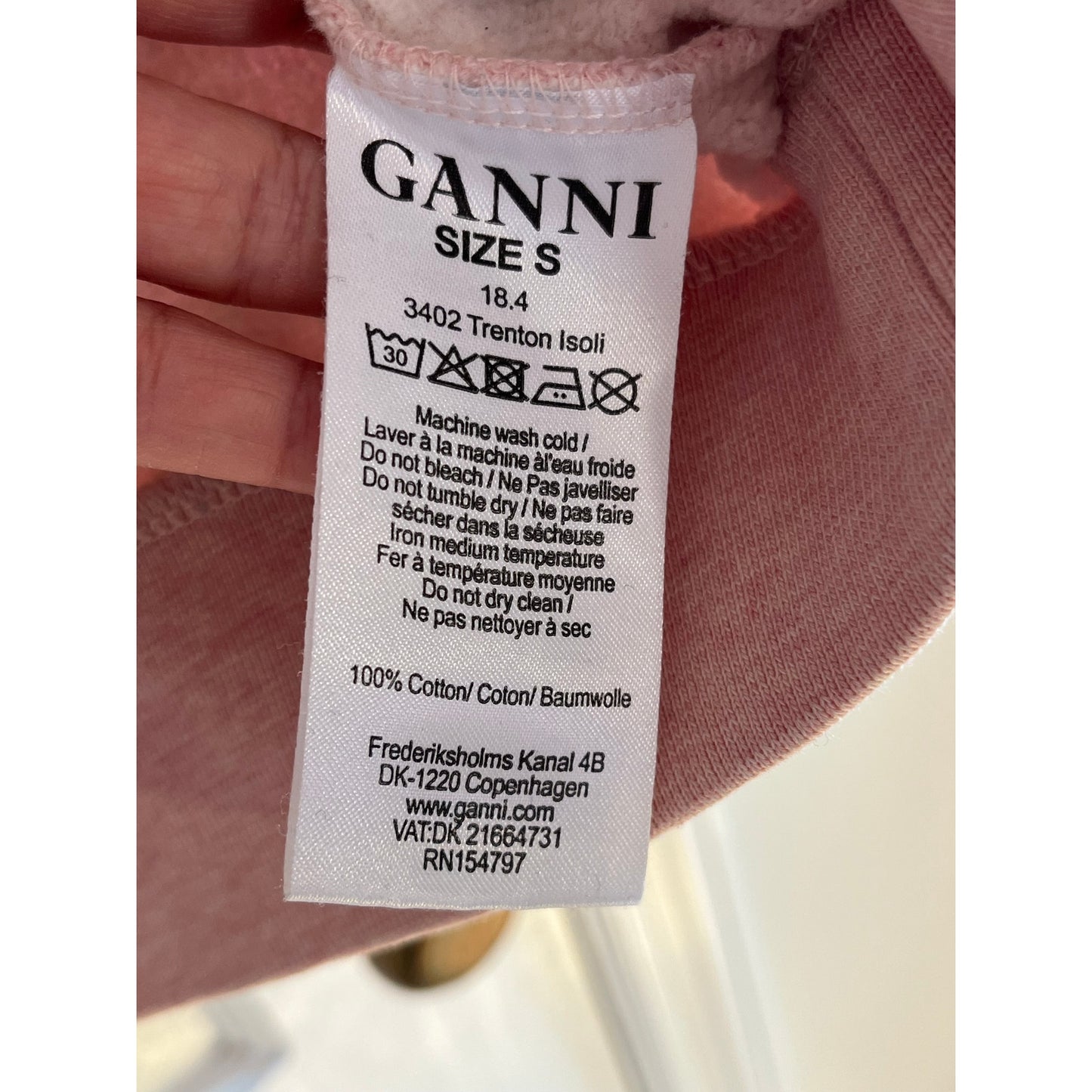 GANNI Pink "Boss Lady" Puff Sleeve Sweatshirt | Isoli Desert Cactus Graphic | S