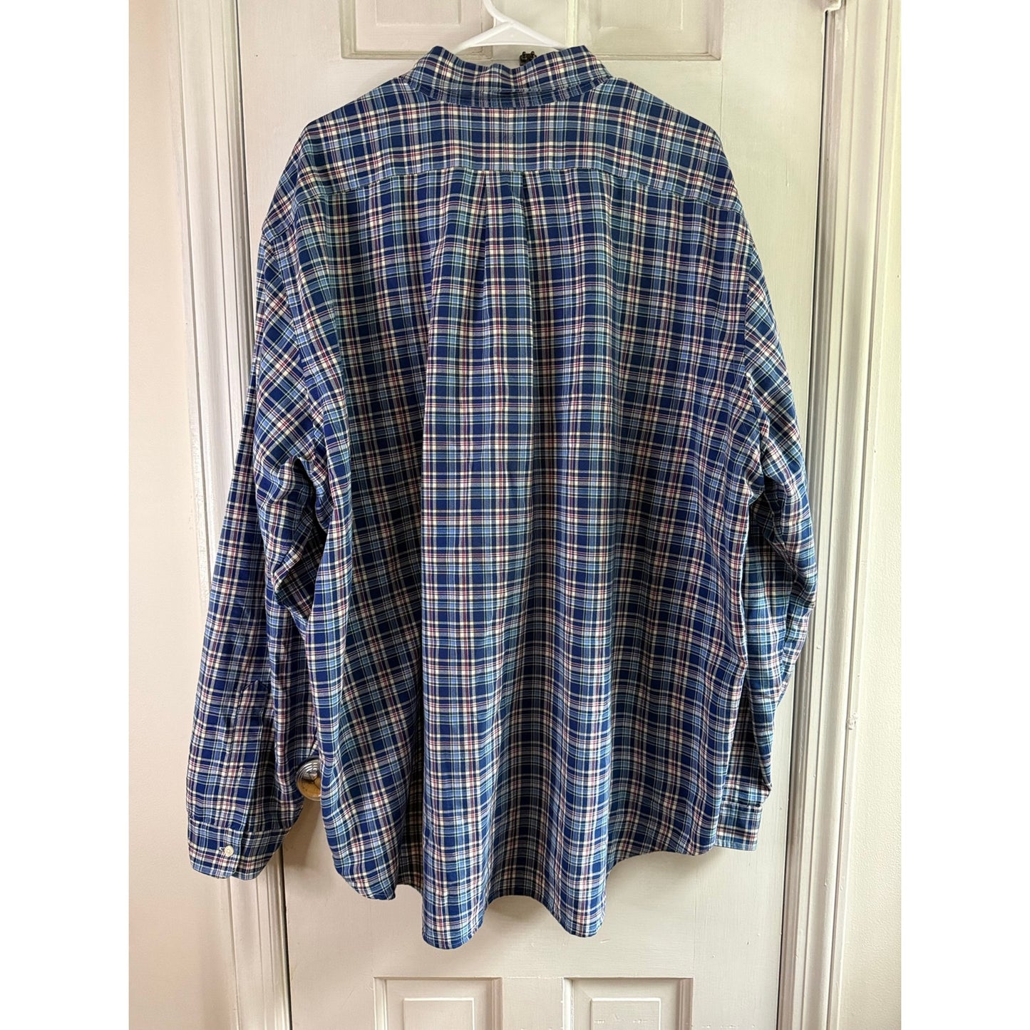 Polo Ralph Lauren Men’s Big & Tall 2XL Red White Blue Plaid Shirt
