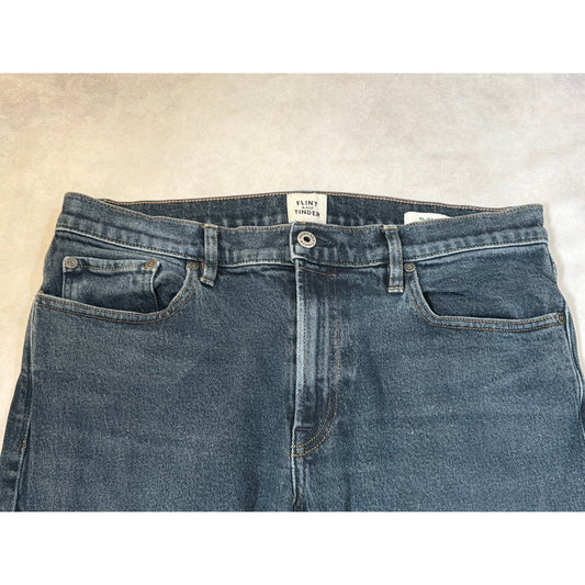 Flint and Tinder Slim Fit Jeans Mens 33x32 Gray Made in USA Huckberry Denim Pant
