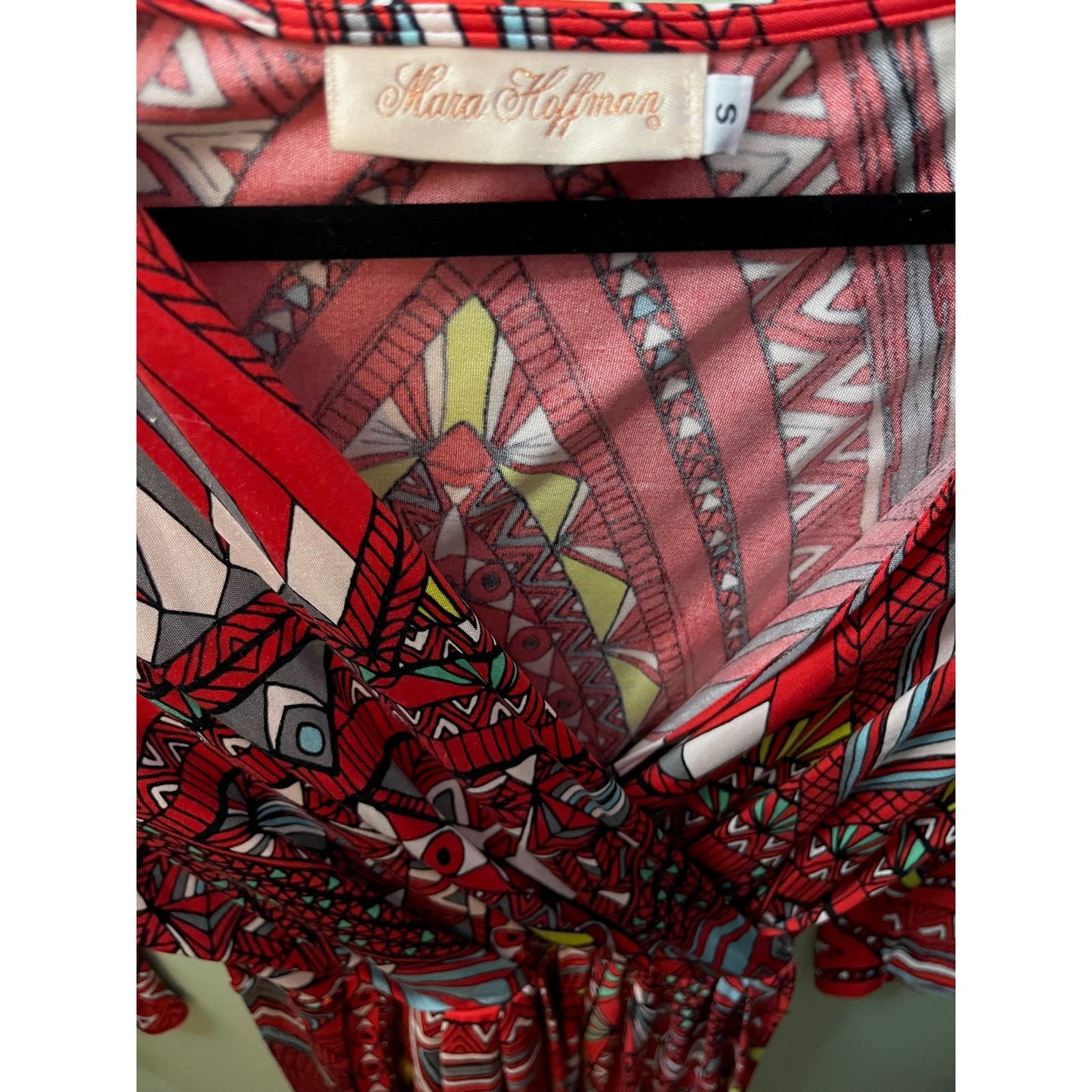 Mara Hofman Red Patterned Dress - Size Small