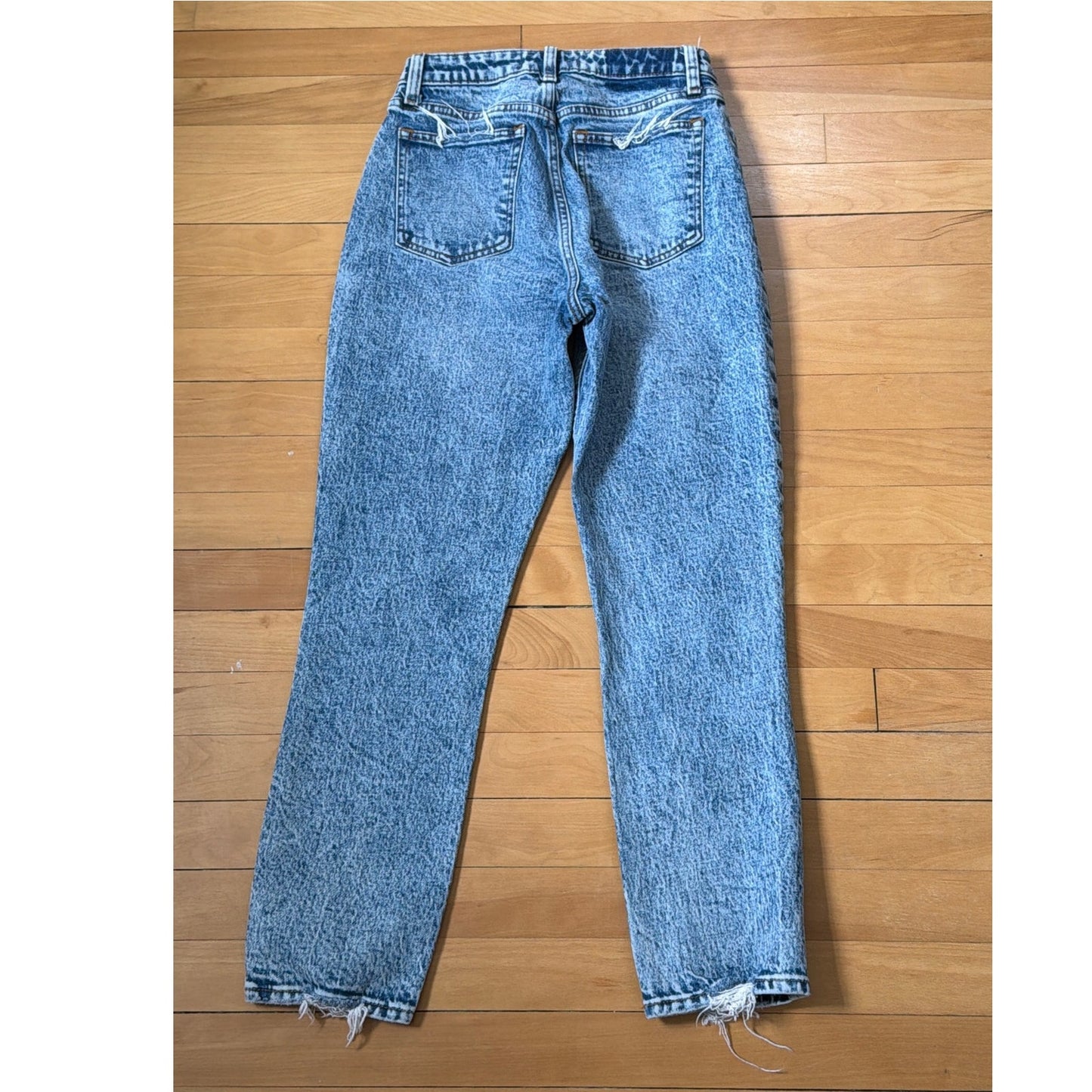 Abercrombie & Fitch Size 0 Acid Wash The Mom High Rise Curve Jeans