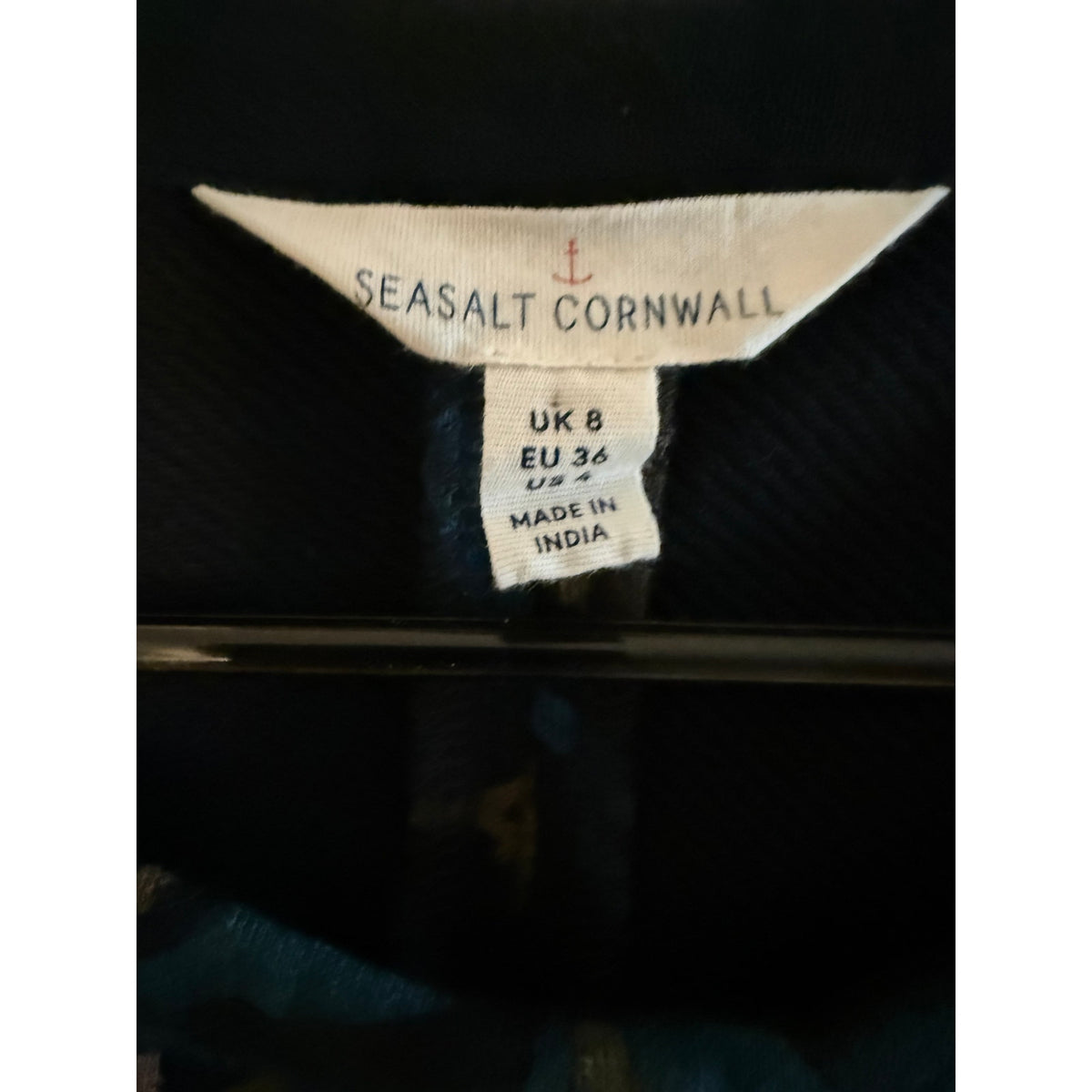 Seasalt Cornwall Tunic Dress Black/Blue Size 4 Condition Good