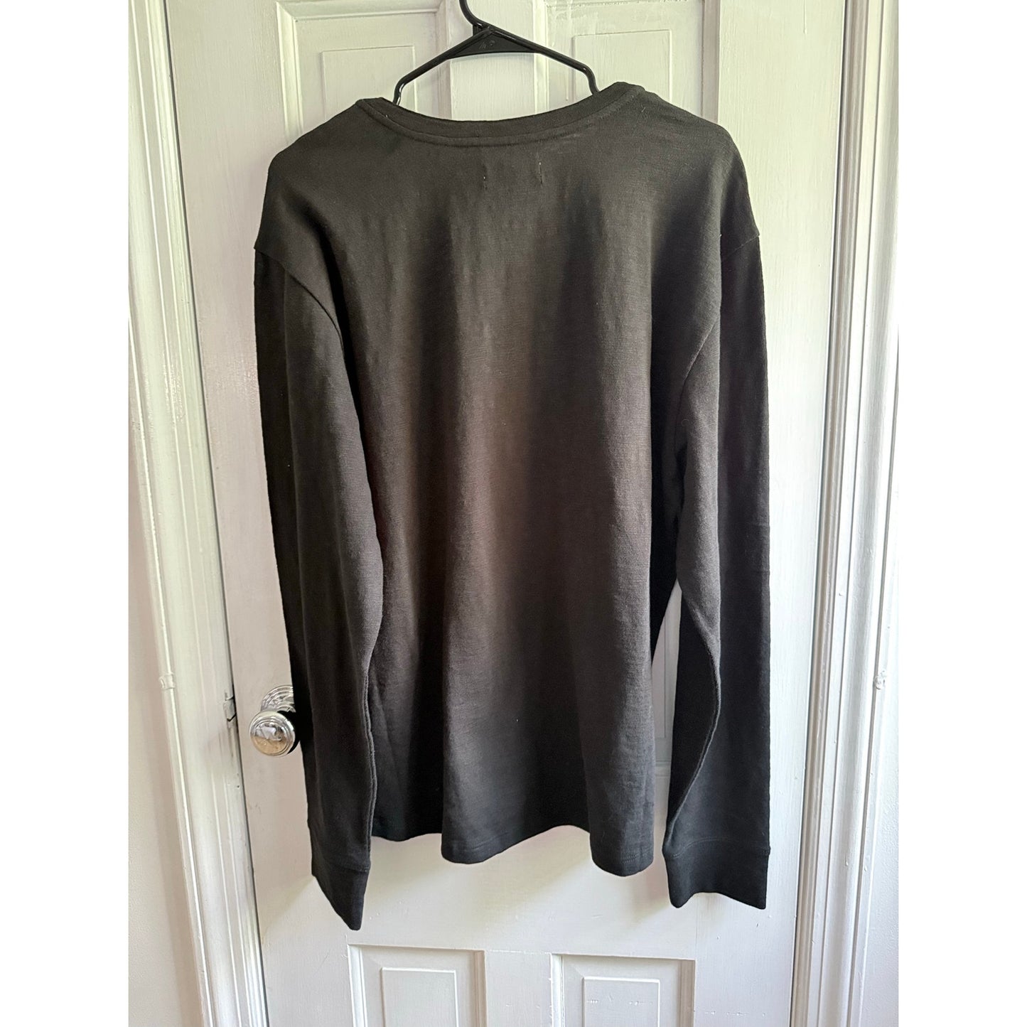 Tecovas Shirt Mens Large Black Henley Long Sleeve Premium Cotton NWT New
