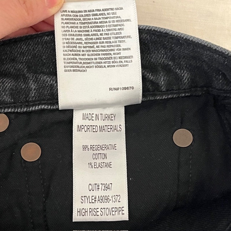 Agolde Black Jeans Size 27 - relaxed fit