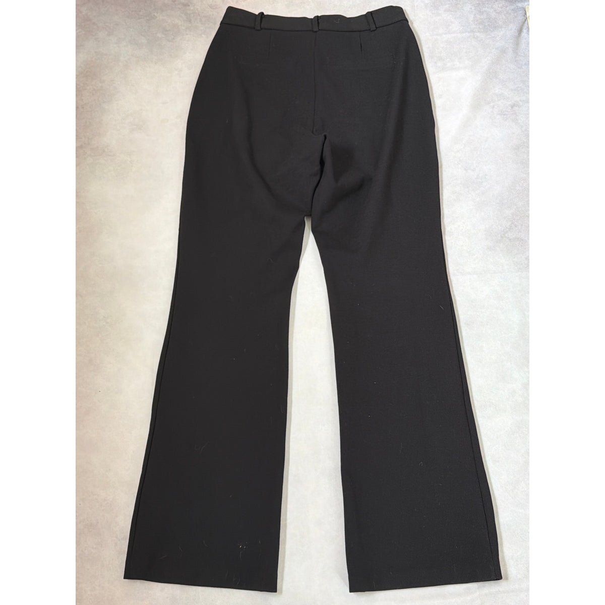 Jason Wu Black Ponte Wide Leg Trousers Size 10 Stretch High Rise Career Pants