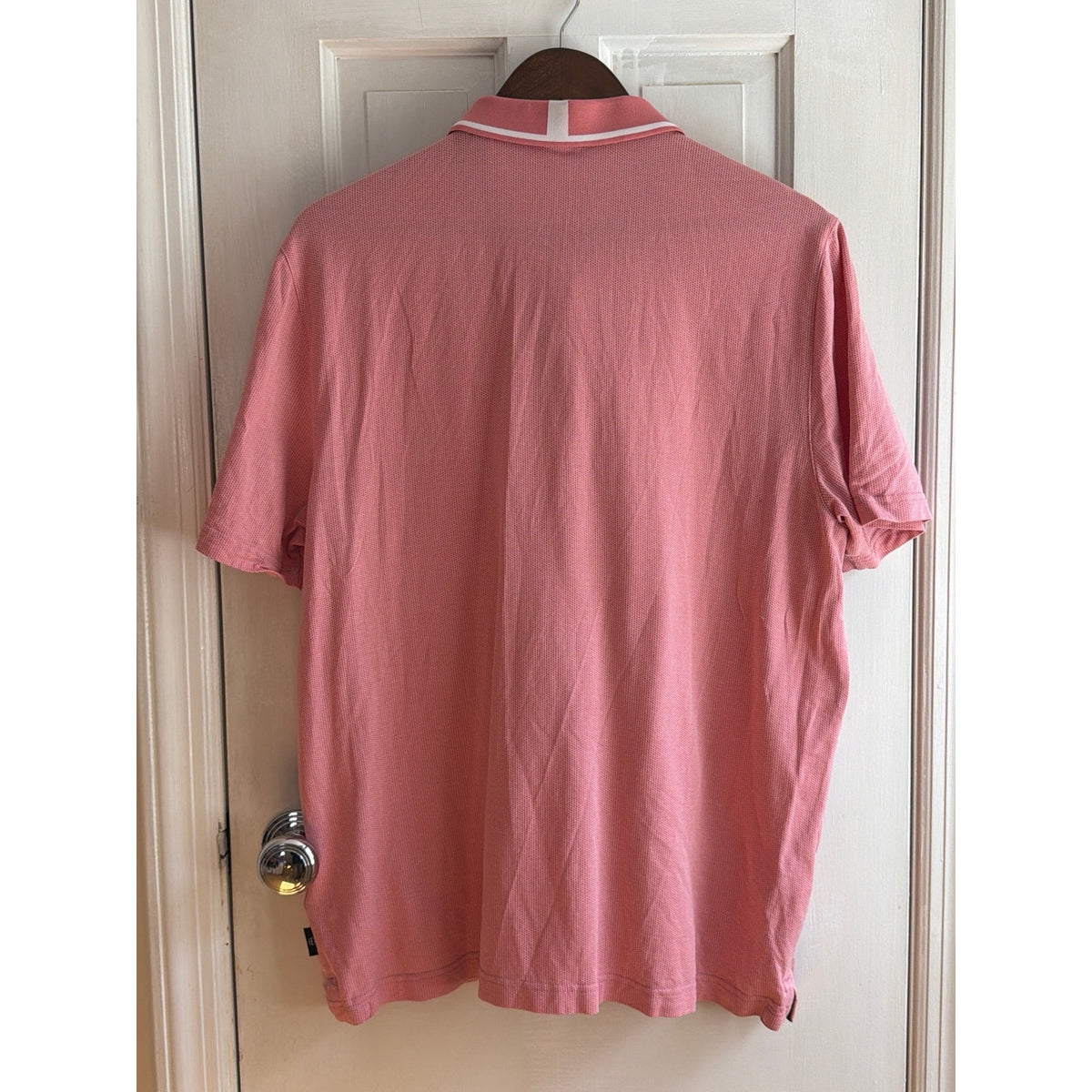 Ted Baker London Tipped Collar Short Sleeve Polo Shirt - Pink, Size 5 / XL
