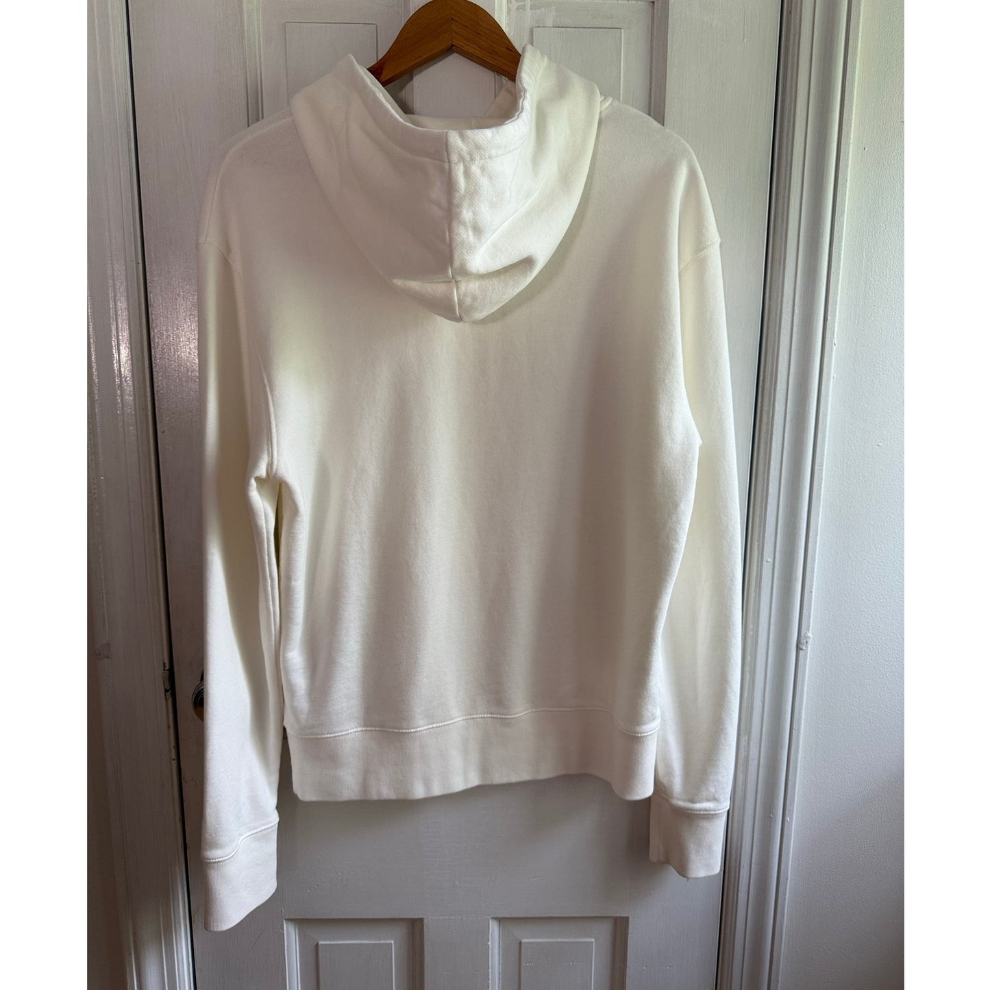 Maison Kitsune Fox Head Patch Classic Hoodie White Mens Medium M EUC