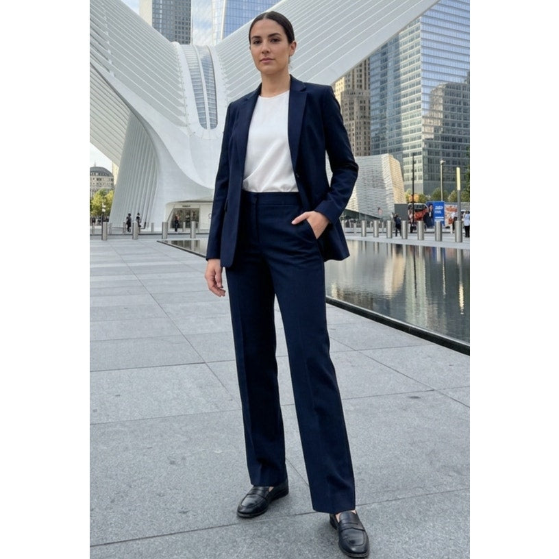 Theory Litrella Admiral Crepe Straight Leg Pants - Size 4