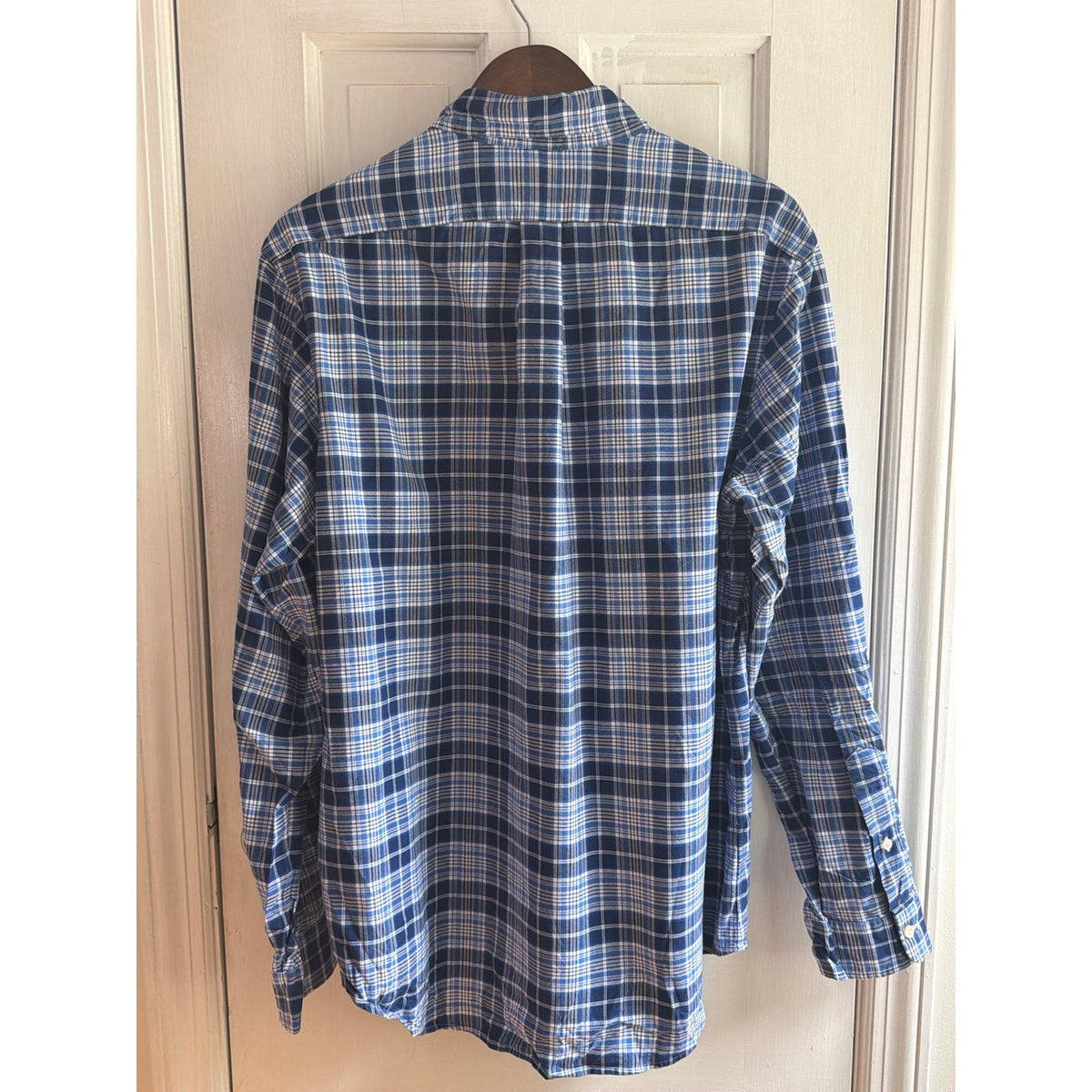 Polo Ralph Lauren Plaid Gold Brown Medium Button Down Flannel Shirt