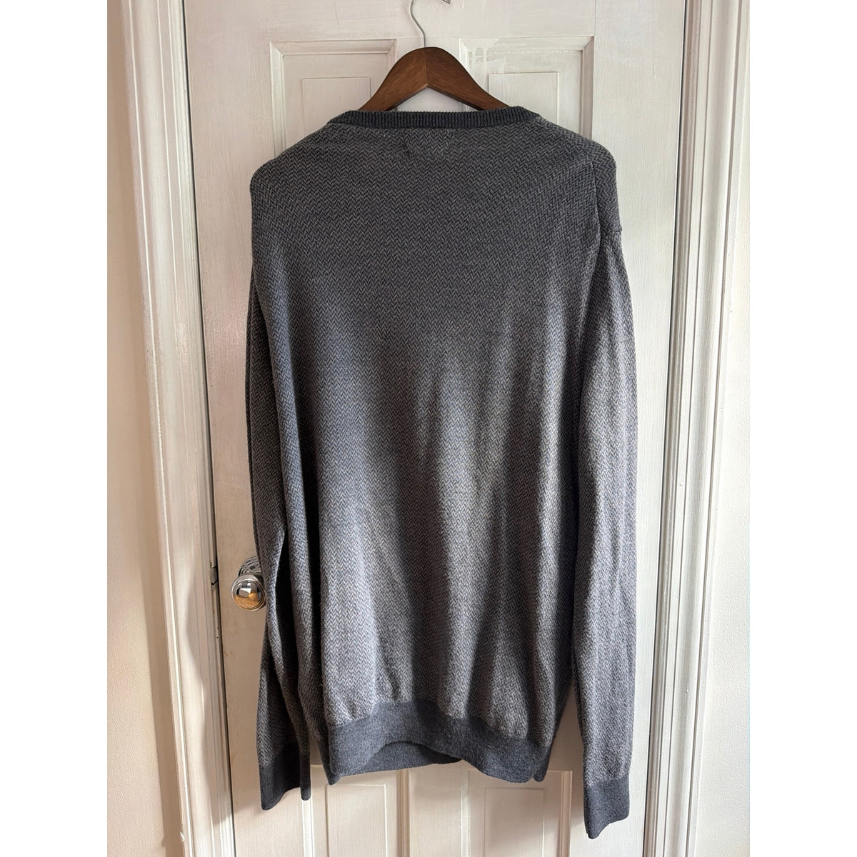 Polo Ralph Lauren 100% Washable Merino Wool Herringbone Crewneck Sweater - XXL