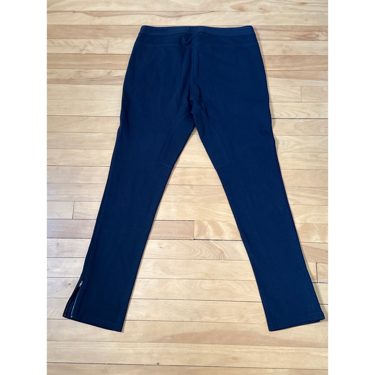 Theory Pants Size 10 Black Zipper Ankle Low Rise Made in USA Style 80776224 EUC