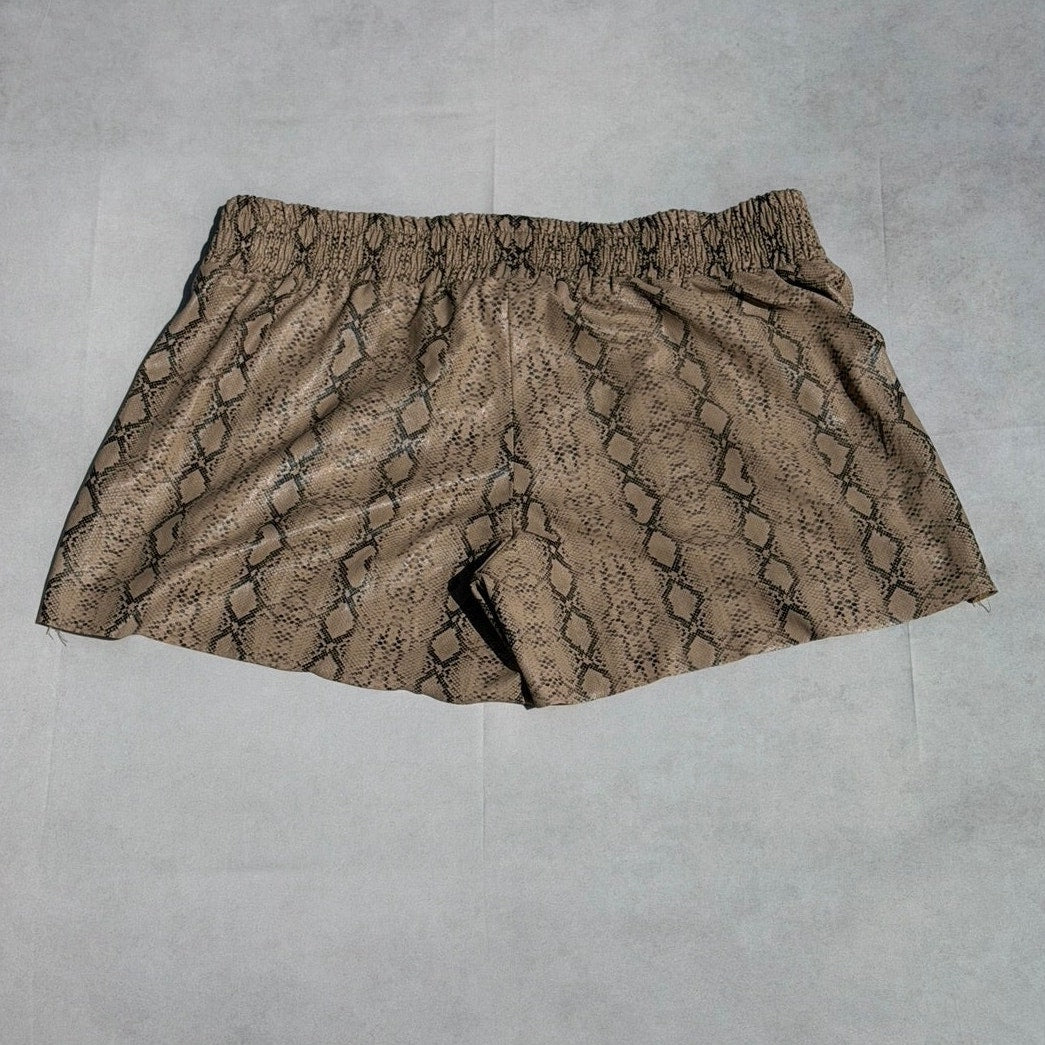 Generate Love "Choose Love" Size Medium Faux Snake Skin Shorts