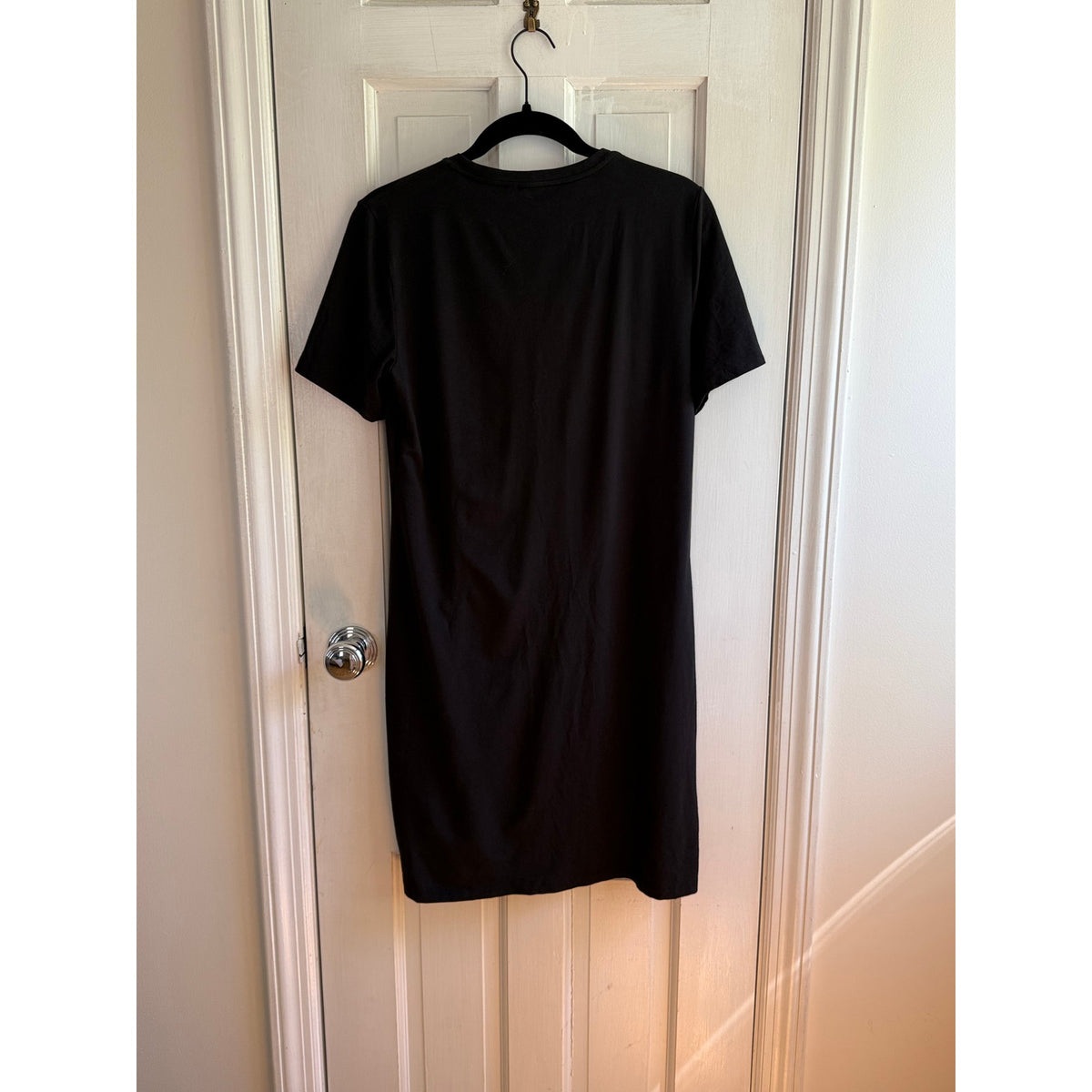 Theory Black Rubric Crew Neck Short Sleeve T-Shirt Dress Size Medium EUC