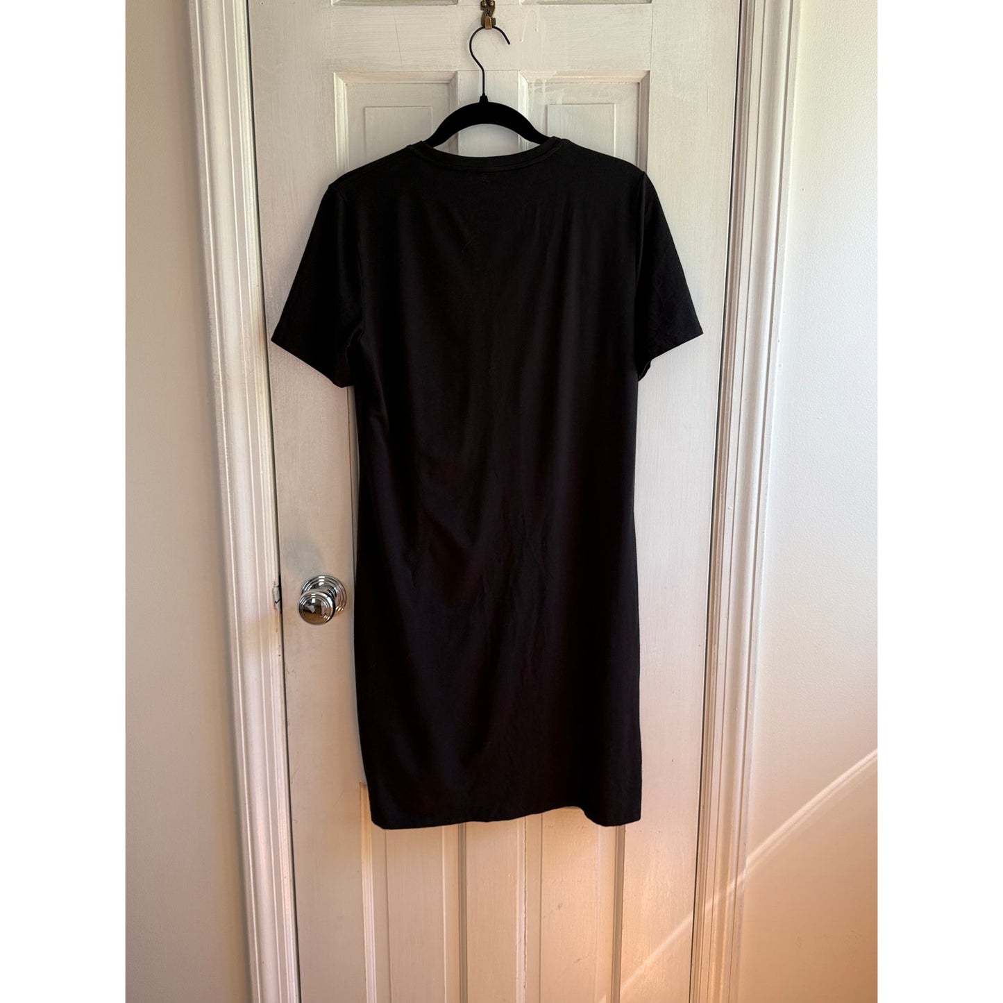 Theory Black Rubric Crew Neck Short Sleeve T-Shirt Dress Size Medium EUC