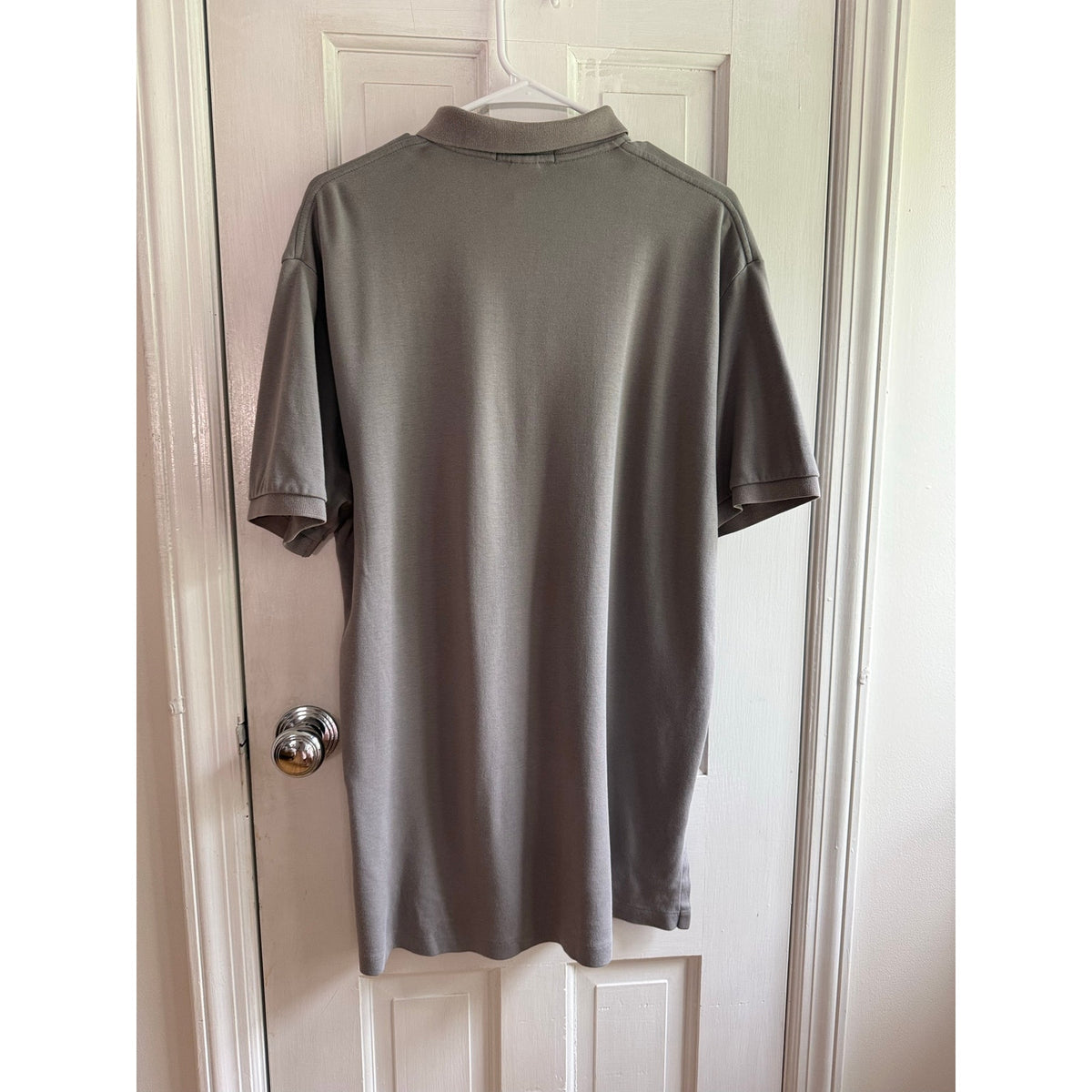 Vintage Polo Ralph Lauren Beige Polo Shirt Men's Navy Pony Large
