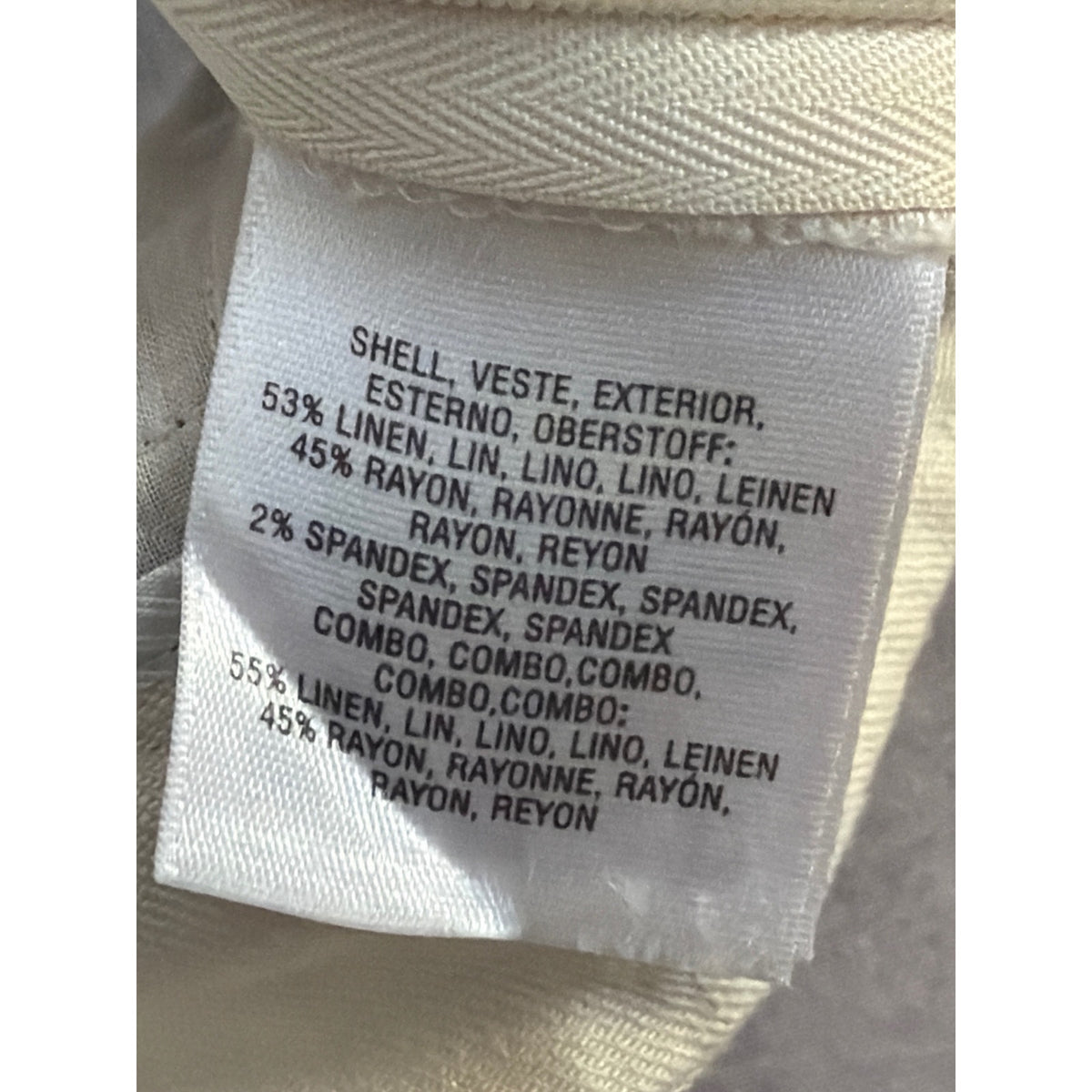 Leifsdottir Anthropologie Linen Sailor Wide Leg Pants Womens 4 Cream Colorblock