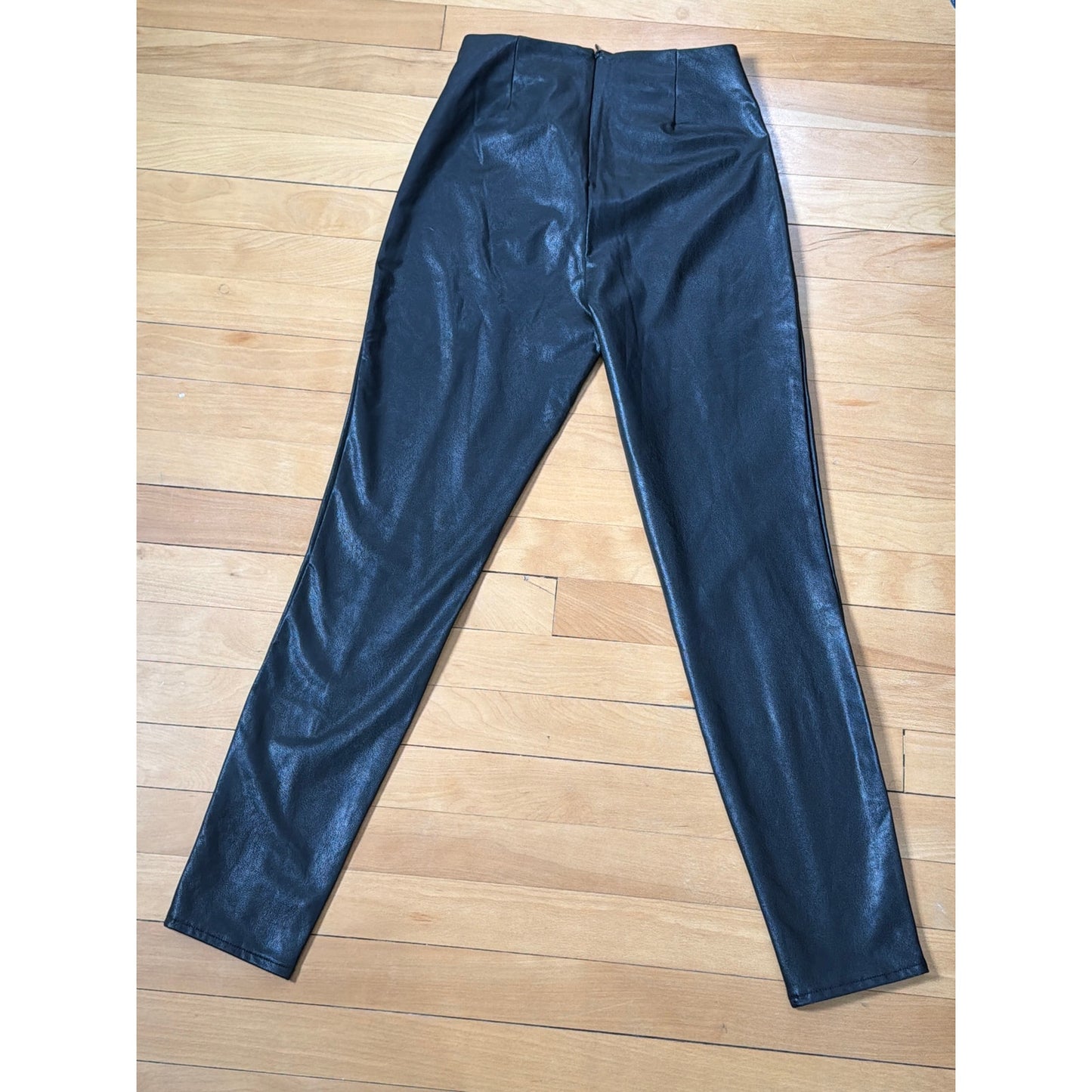 Paige Women's S High Rise Slim Fit Faux Pants Vegan Skinny EUC