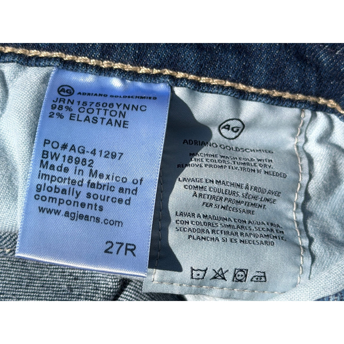 AG The Ex-Boyfriend Skim Slouchy Slim Dark Wash Jean Size 27R
