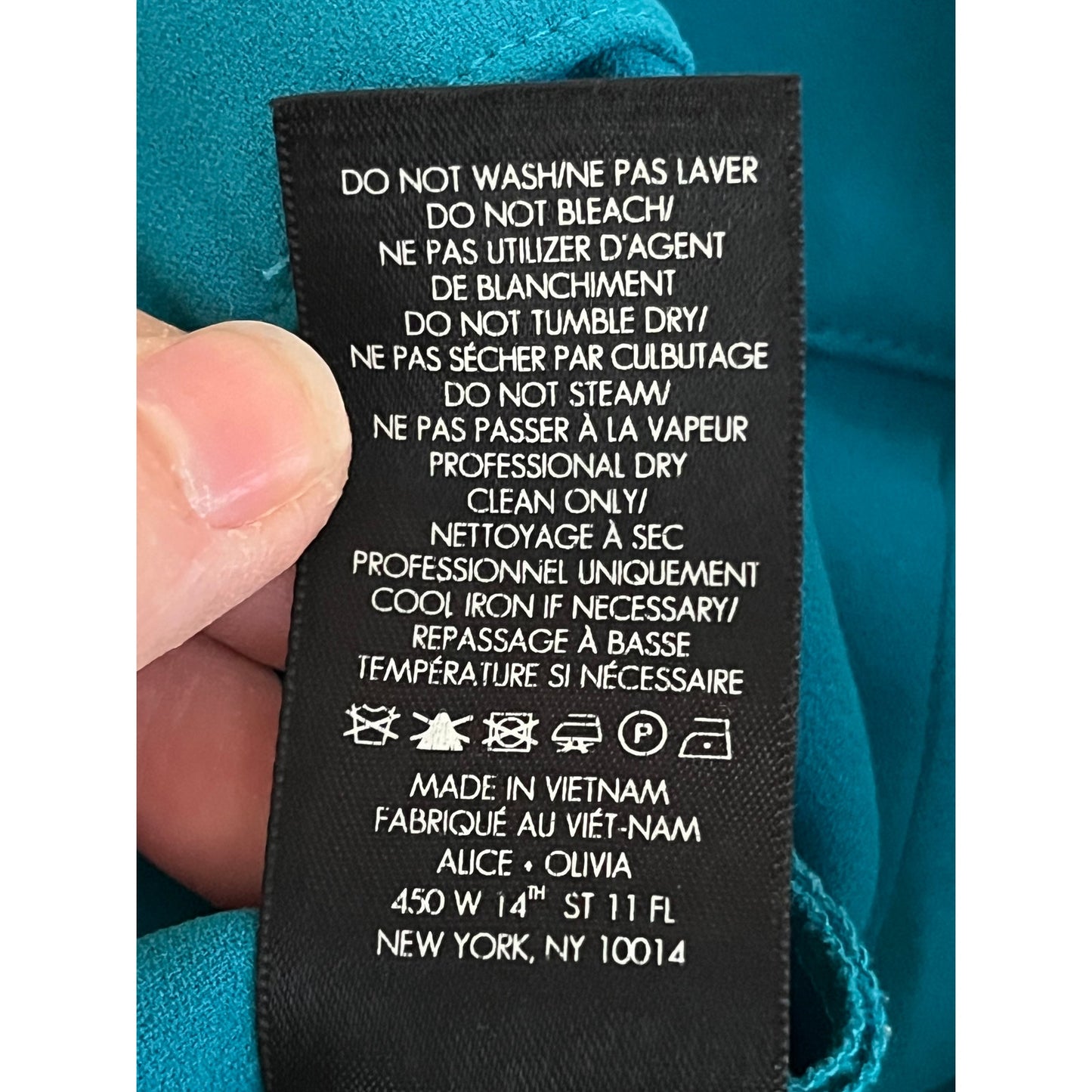 Alice + Olivia Jalisa High Rise Flared Pants Teal Green Size 2 Retro Wide Leg