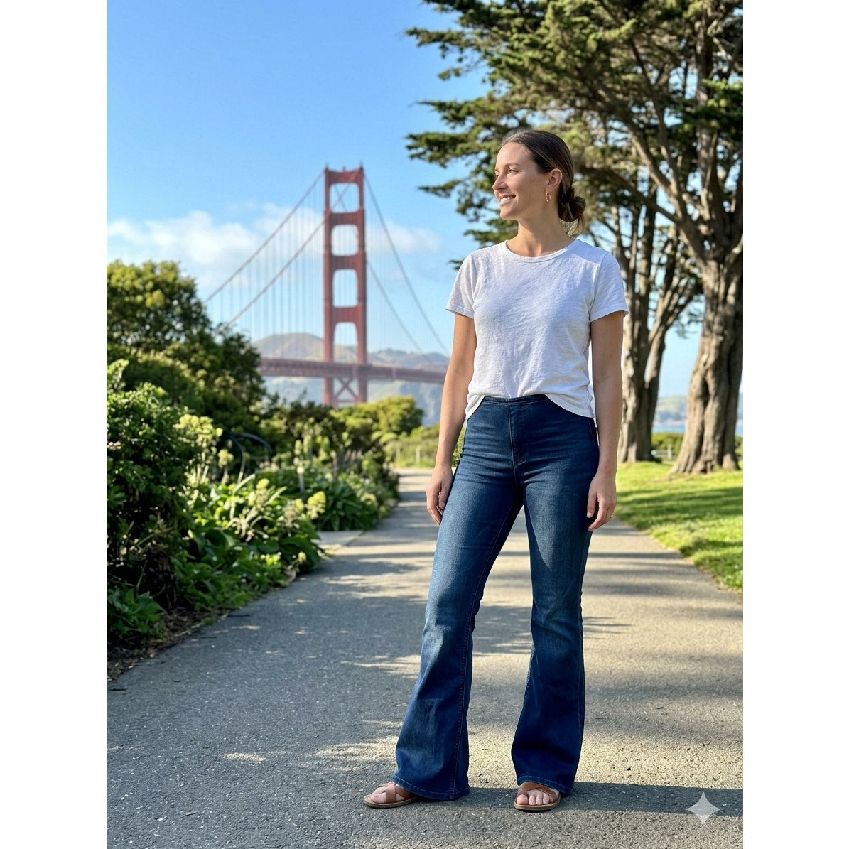 Free People Just Float On Flare Jeans - Dark Blue - Size 30 - EUC