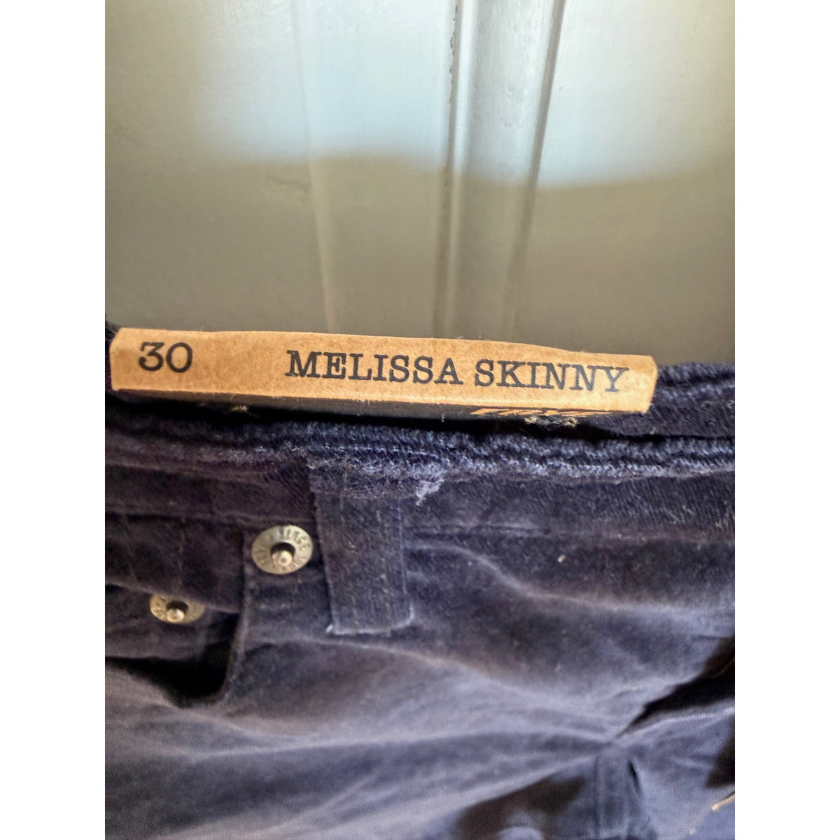 Frye Melissa Skinny High Rise Navy Blue Pants velvet NWT SIZE 30
