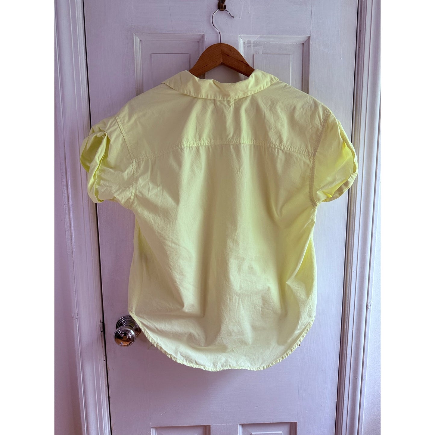 Nation LTD Women’s Size XS Soft Pima Cotton Yellow Short Sleeve Top Blouse EUC