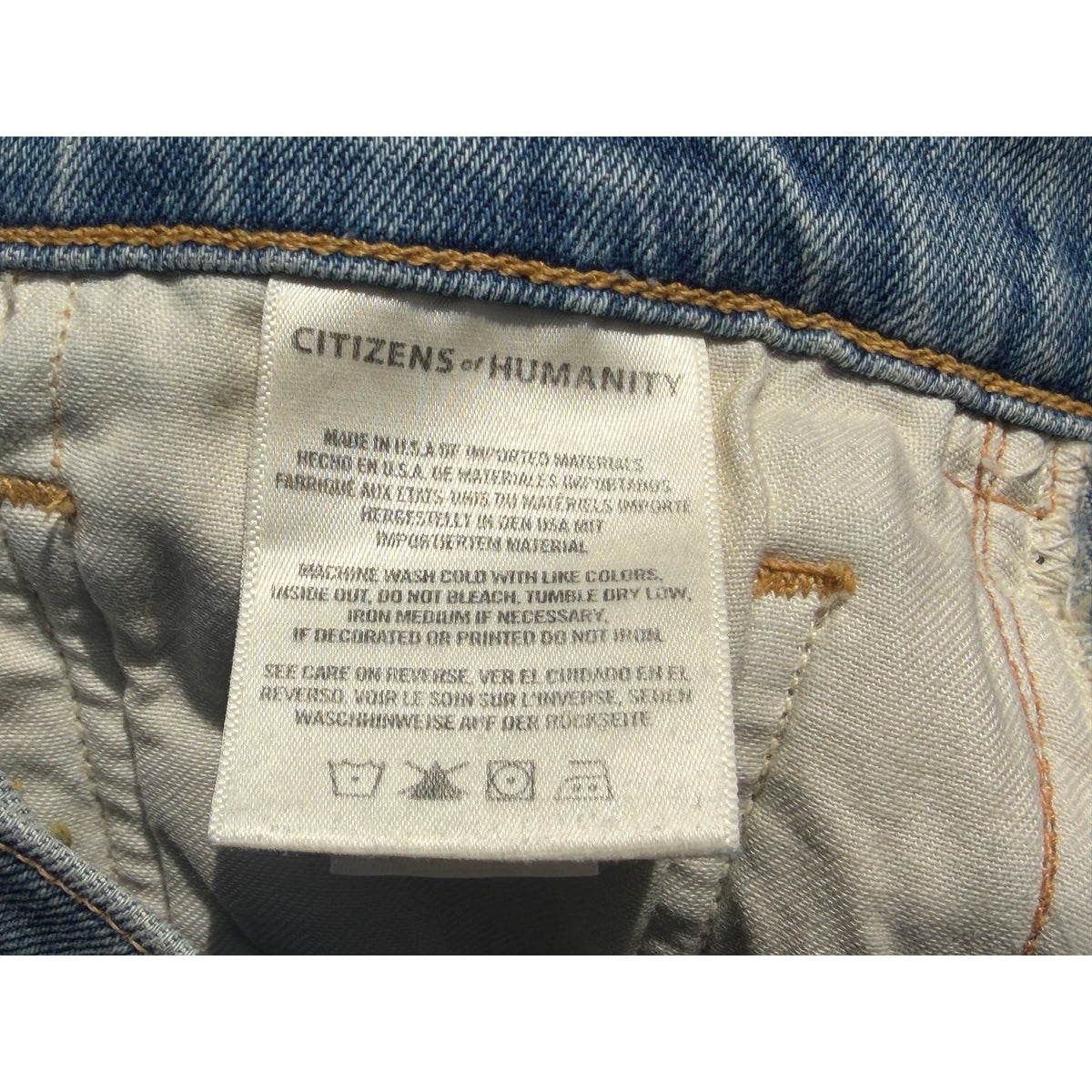 Citizens of Humanity Size 29 Demy Cropped Flare Fit Mid Rise Blue Jeans