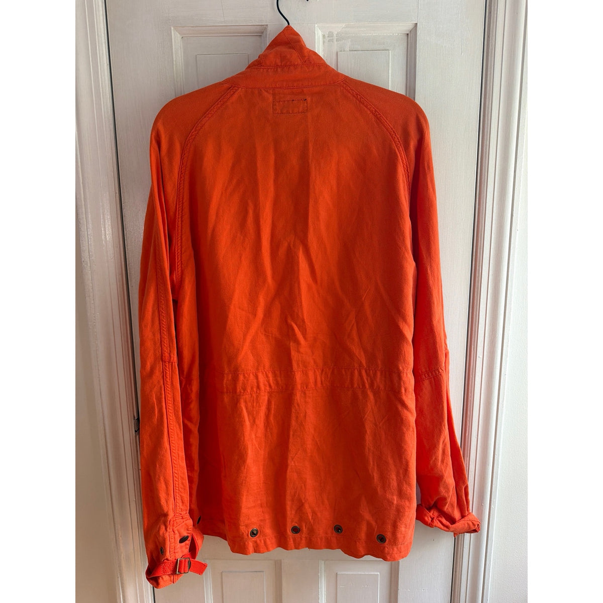 Vintage Polo by Ralph Lauren Orange Cotton-Linen Field Jacket Medium