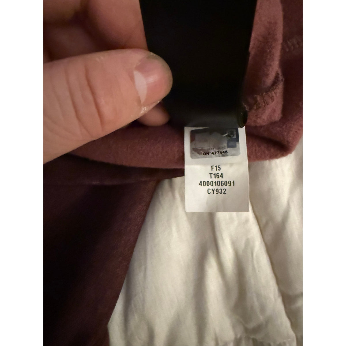The Northface Men's 1/4 Zip Pullover - Wine Size Small