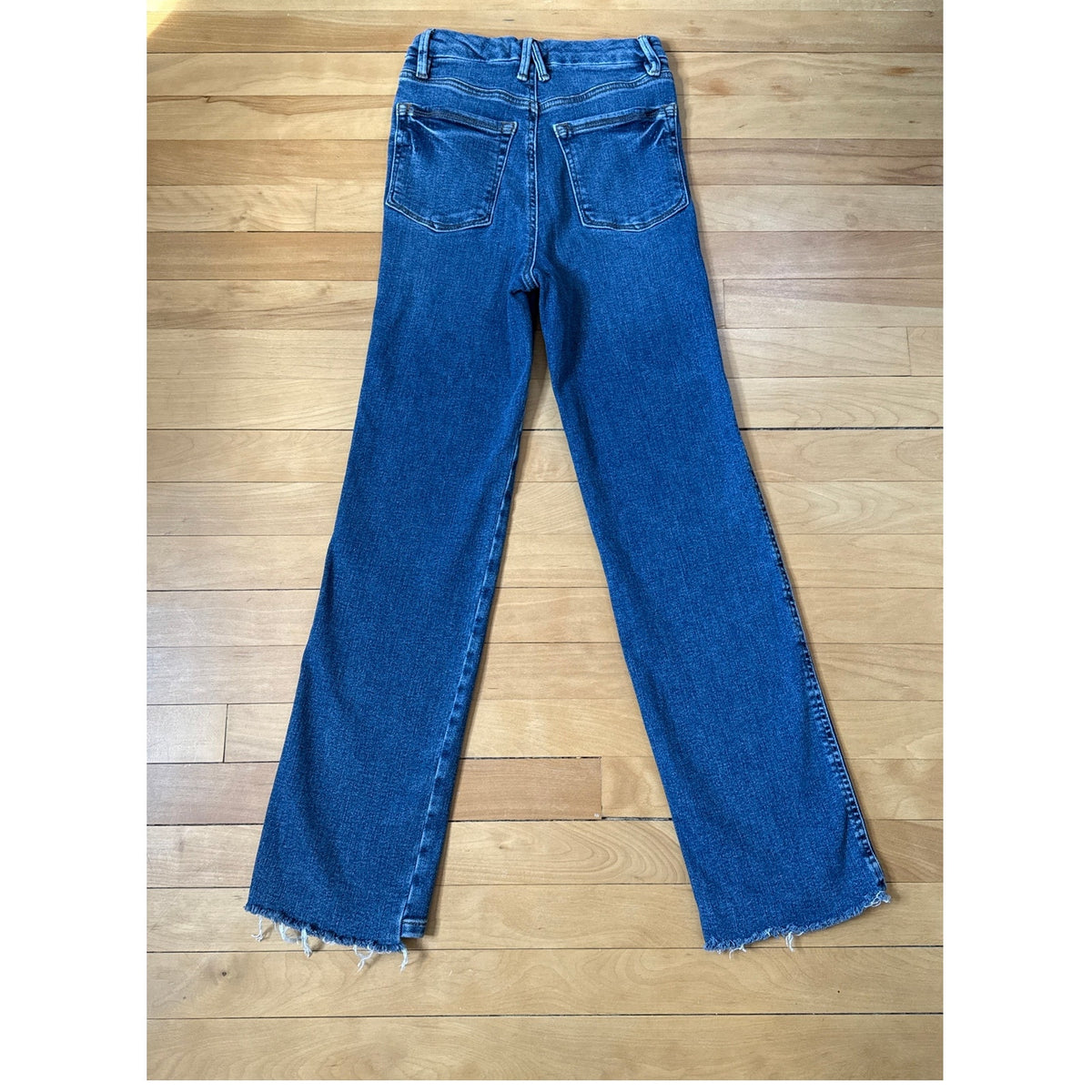 Good American Good Curve Straight Jeans Dark Wash 0 EUC