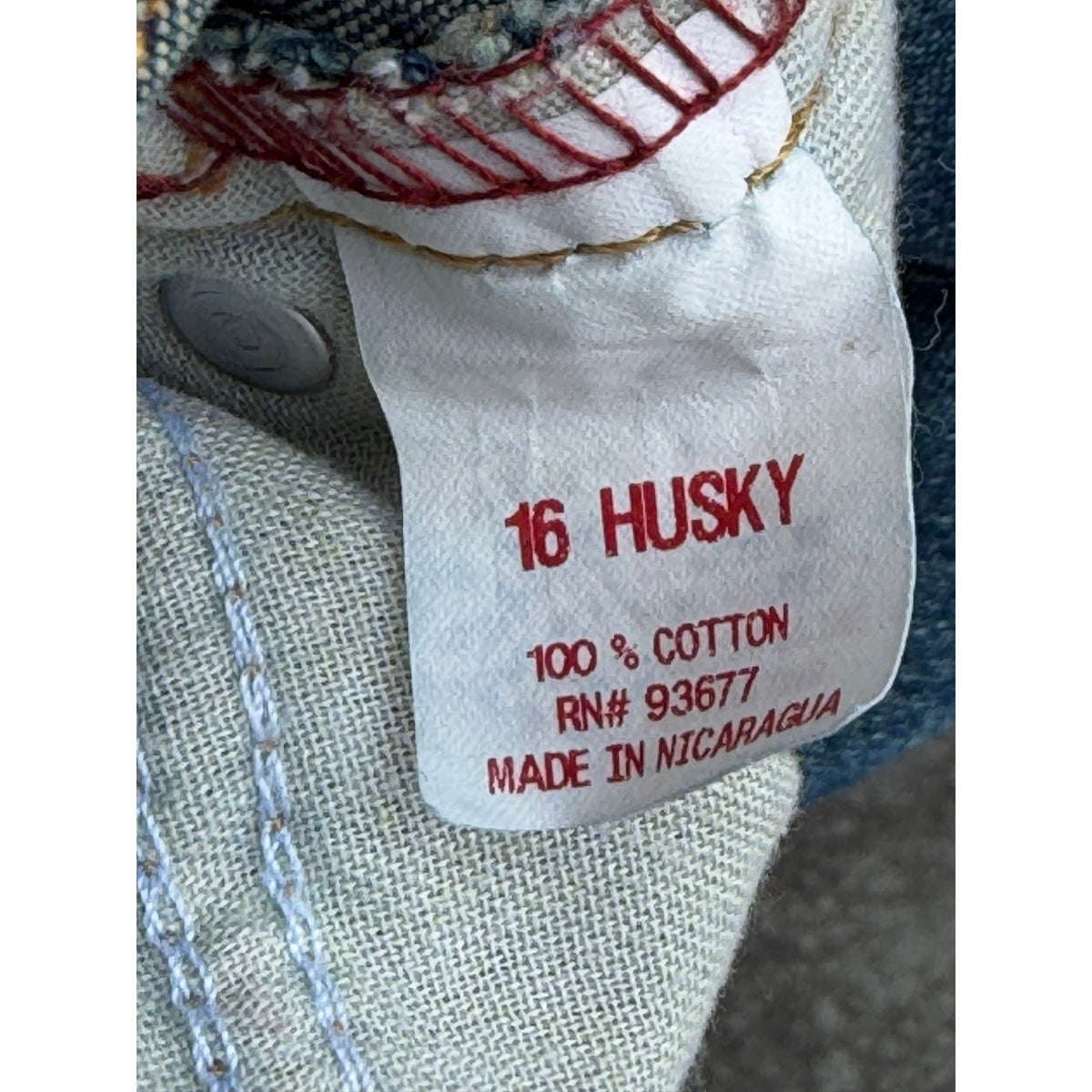 Vintage Arizona Jean Co High Waisted Raw Hem Jeans Size 16 Husky